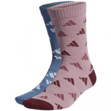 Chaussettes Adidas Crew AOP Mauve Bleu 2 Paires | Adidas